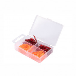 Насадки искусст. Lucky John съедобный Pro S EXTRA BLOOD WORM X/XL мотыль MIX1 160/240шт.