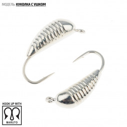 Мормышка вольфрамовая Spider Куколка с ушком MW-SP-5340-SIL
