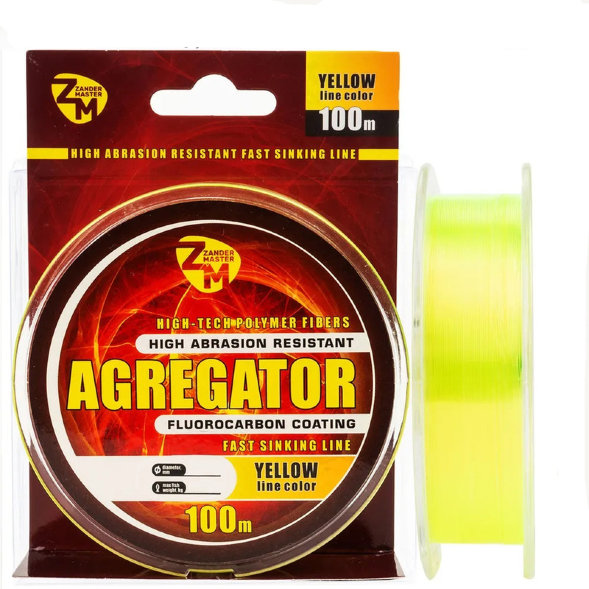 Леска ZanderMaster AGREGATOR 100m, 0.370мм х 15.6кг жёлтая