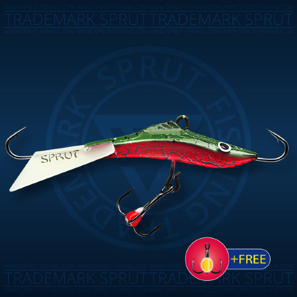 Балансир рыболовный для зимней рыбалки Sprut Mikari №9 22г 75мм ROLSPK+тр. с ф/к