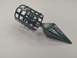 Кормушка Vikfish сербская пуля D25, 70 гр. леска, водоросли