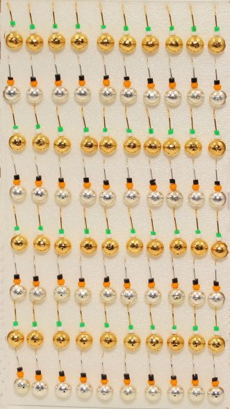 Мормышка литая с бисером Condor Шар ф5 золото/серебро 50 шт/упак