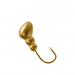 Мормышка вольфрамовая Lumicom Муравей с отверстием Ф3 золото