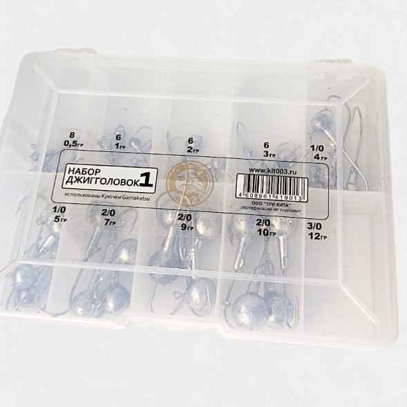 Набор джиг-головок №1 40 шт Три кита
