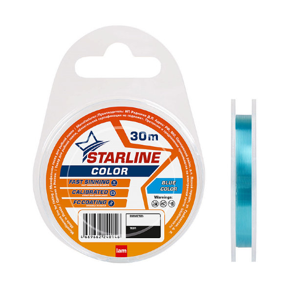 Леска IAM STARLINE 30m Голубой d0.165