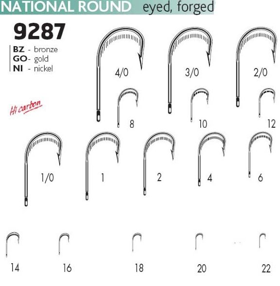 Крючки VMC 9287 BZ 10шт № 6 Цвет Бронза